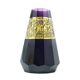Art Deco vase, amethyst glass, gilded oroplastic, Moser, Czechoslovakia, 1930s
