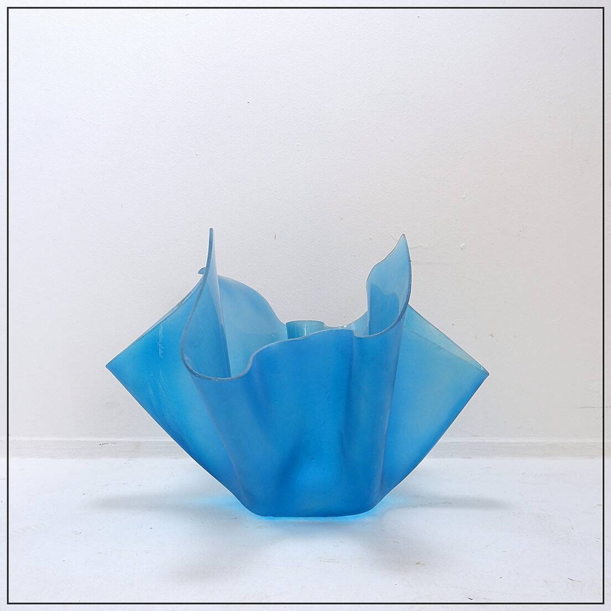 Vintage Large Glass "handkerchief" Planter