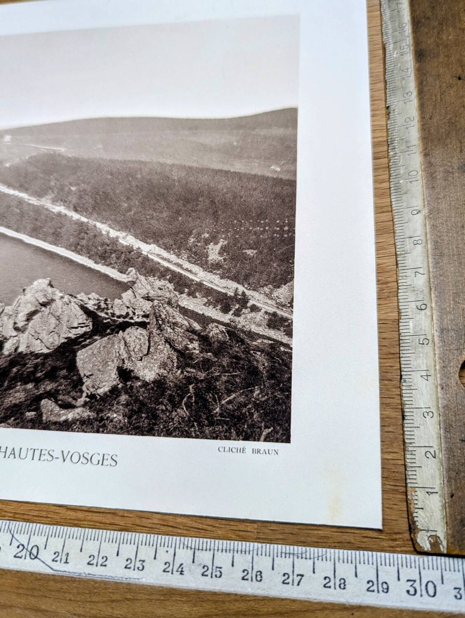 Le Lac Blanc, Hautes-Vosges, planche photo imprimée en 1942.