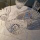 5 antique large glasses for wine/water, cut crystal