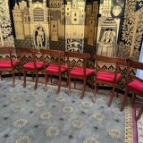 Suite of 6 english mahogany chairs 19th restored