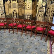 Suite of 6 english mahogany chairs 19th restored