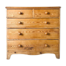 Very large English chest of drawers in pitchpin