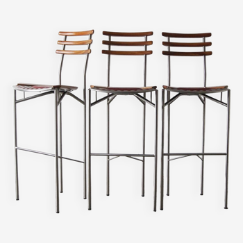 Tabouret de bar suisse par cristian erker pour zumsteg collection, set de 3