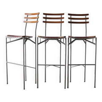 Swiss bar stool by cristian erker for zumsteg collection, set of 3