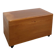 Vintage teak Danish chest with a lid on wheels, toy chest.