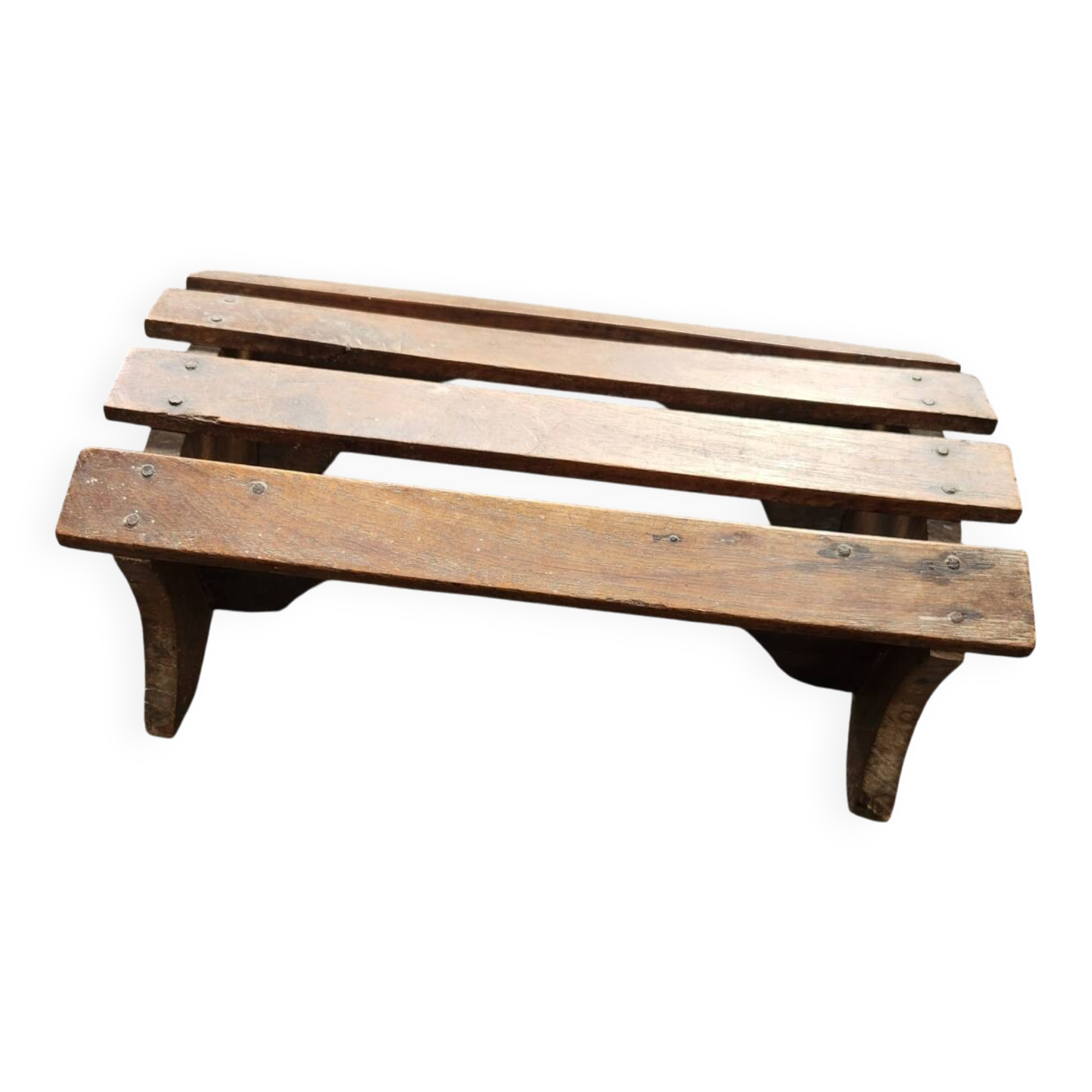 Small bench/Footrest in antique wood