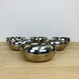 6 coupelles en inox design AMC