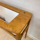Small contemporary console in stained walnut wood.