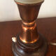 Metal and glass wooden desk lamp 1940
