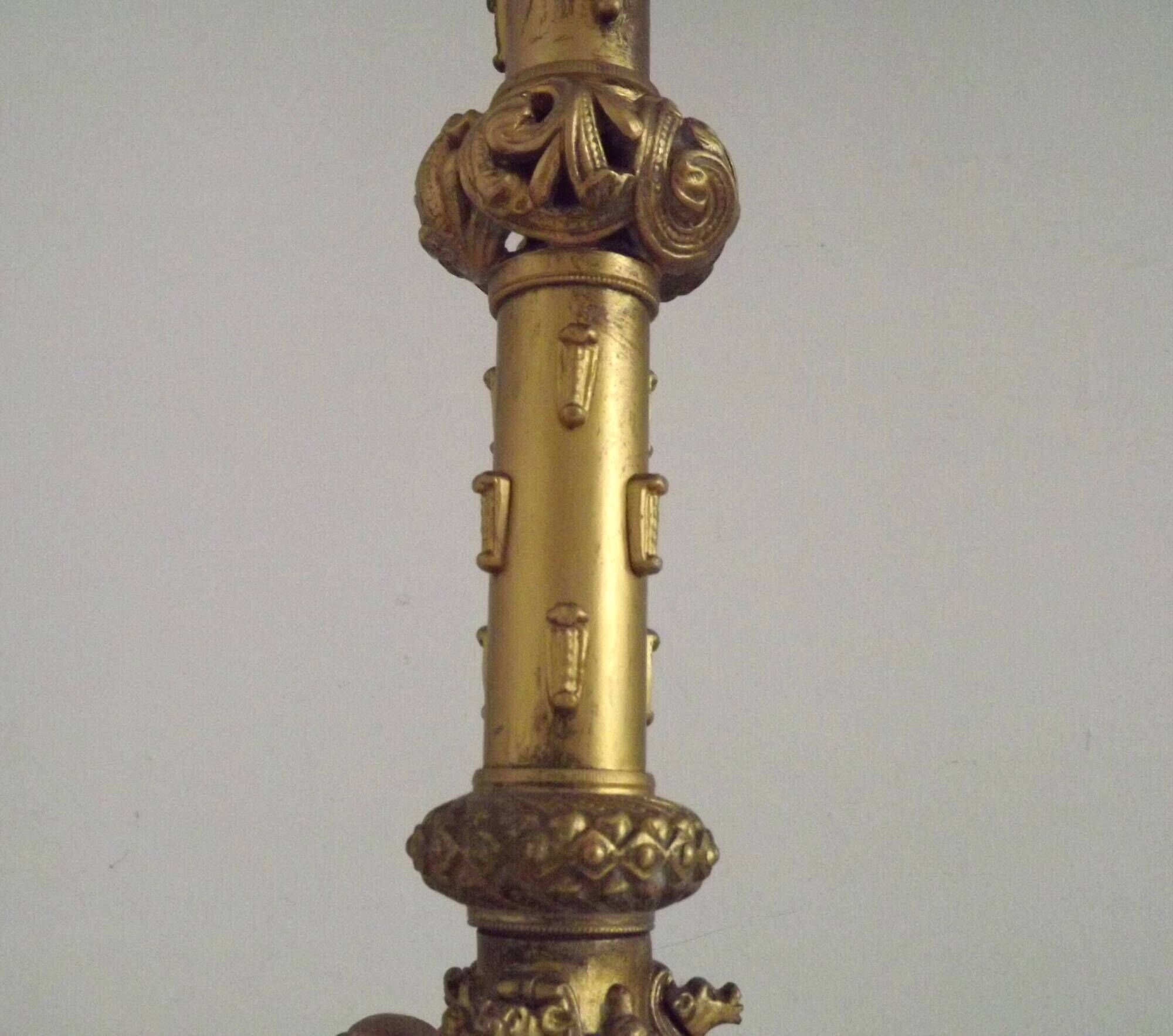 Magnificent French Louis XVI Style Bronze Seven-Light Candelabra LF Paris