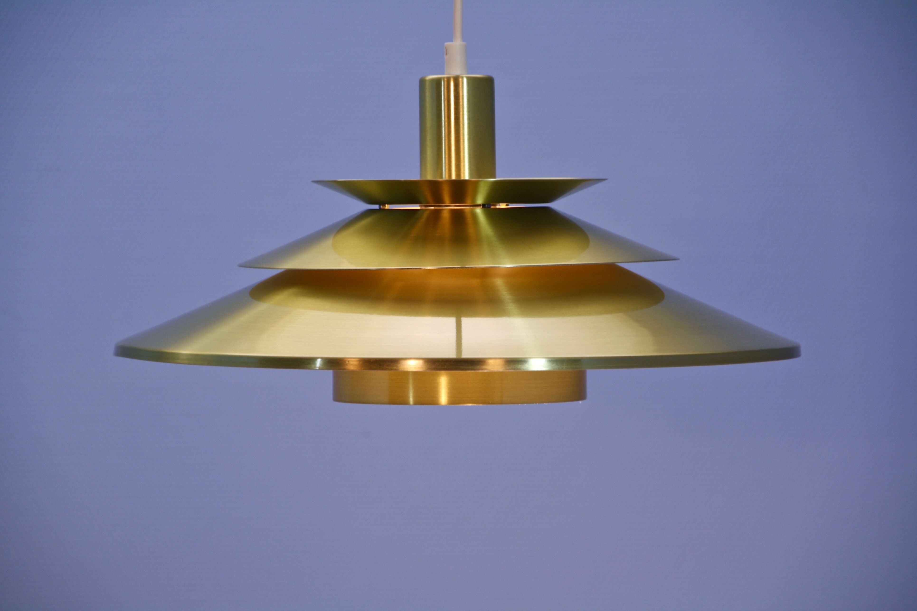 Danish hanging lamp in brass, 1970s