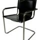 Ensemble de 4 chaises cantilever design noir et chrome fabriquées en Italie