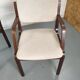4 wooden and fabric chairs