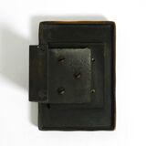 A set of solid 1970s Brutalist pull handles with letter slot and doorbell