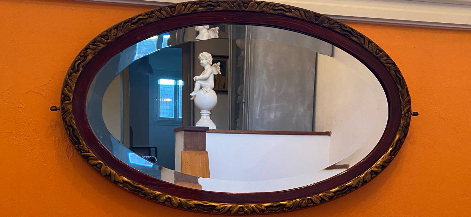 Oval mirror - Art Deco period - 1920