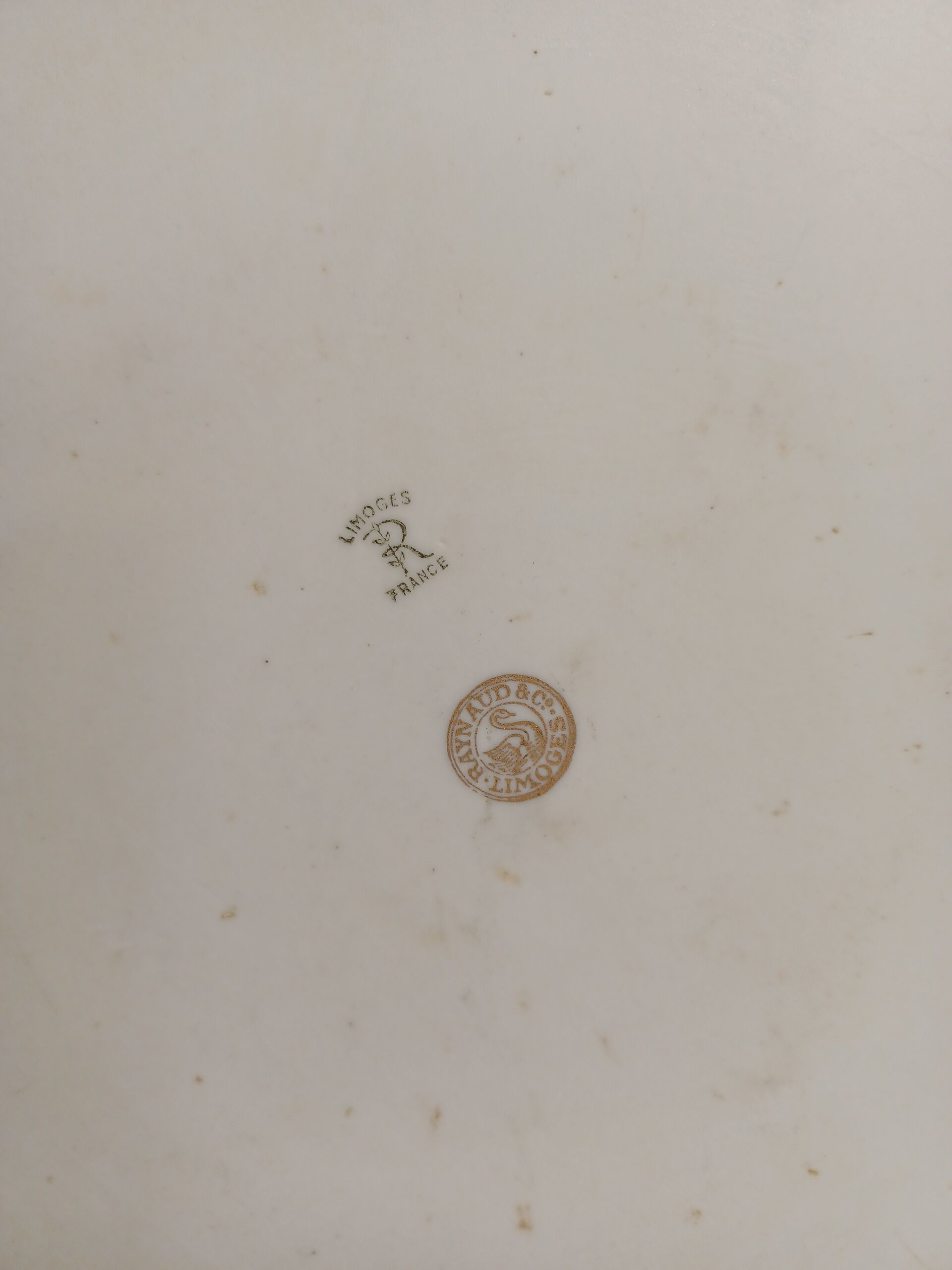 Limoges porcelain dish and solid silver strapping