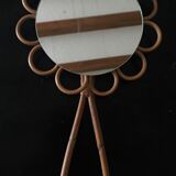 Hand rattan mirror 15x28cm