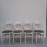 Set of 4 Baumann chairs, Mouette model, vintage 1950s