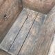 Authentic wooden crate basket with metal handle, old 1950s
