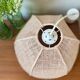 Vintage Pink Rattan Pendant Lamp