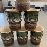 Set of 6 Strehla Keramik cups