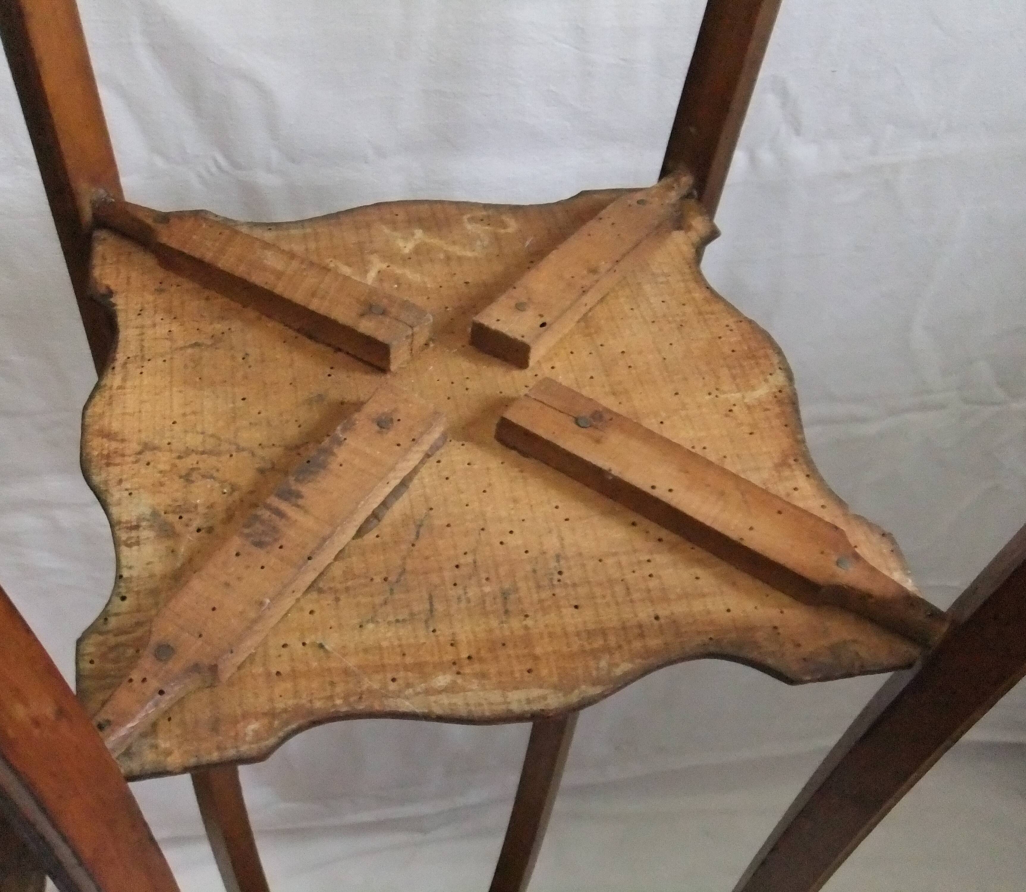 Wooden side table, pedestal console, 110 cm, plant stand, statue, sculpture