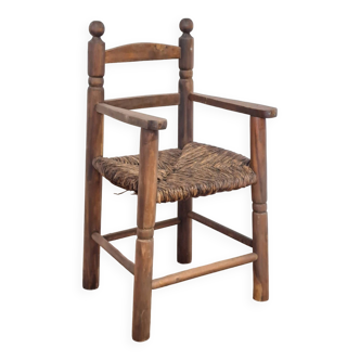 Old straw chair