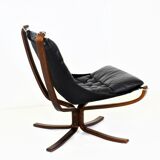 Pair of vintage falcon armchairs by sigurd scandinavian ressel 1970