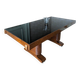 Art Deco table in walnut burl