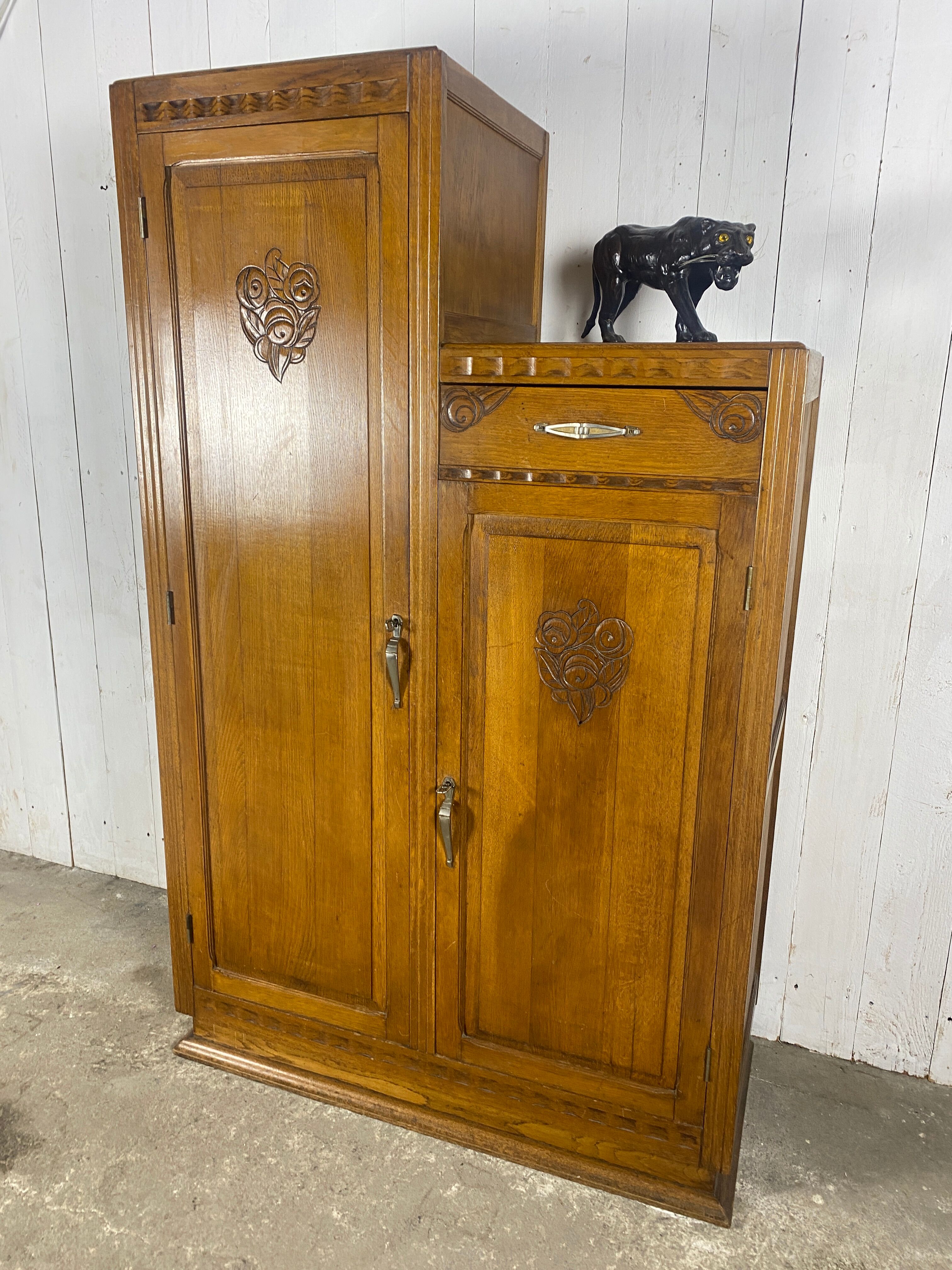 Asymmetrical art deco cabinet