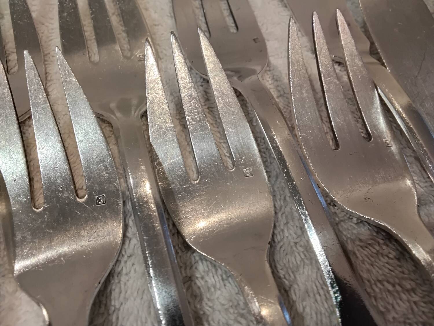 5 fish cutlery sets 11p silver plated metal goldsmith Europfelix uni-flat