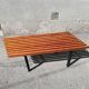 Banc vintage métal et lattes de bois
