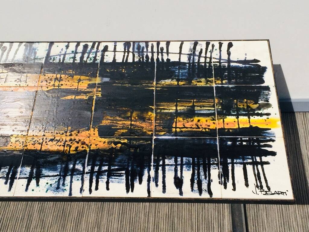 Belarti tiled coffee table. Vintage 60s