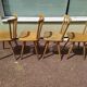 Set of 18 wooden bistro chairs - vintage - year 50 - 60