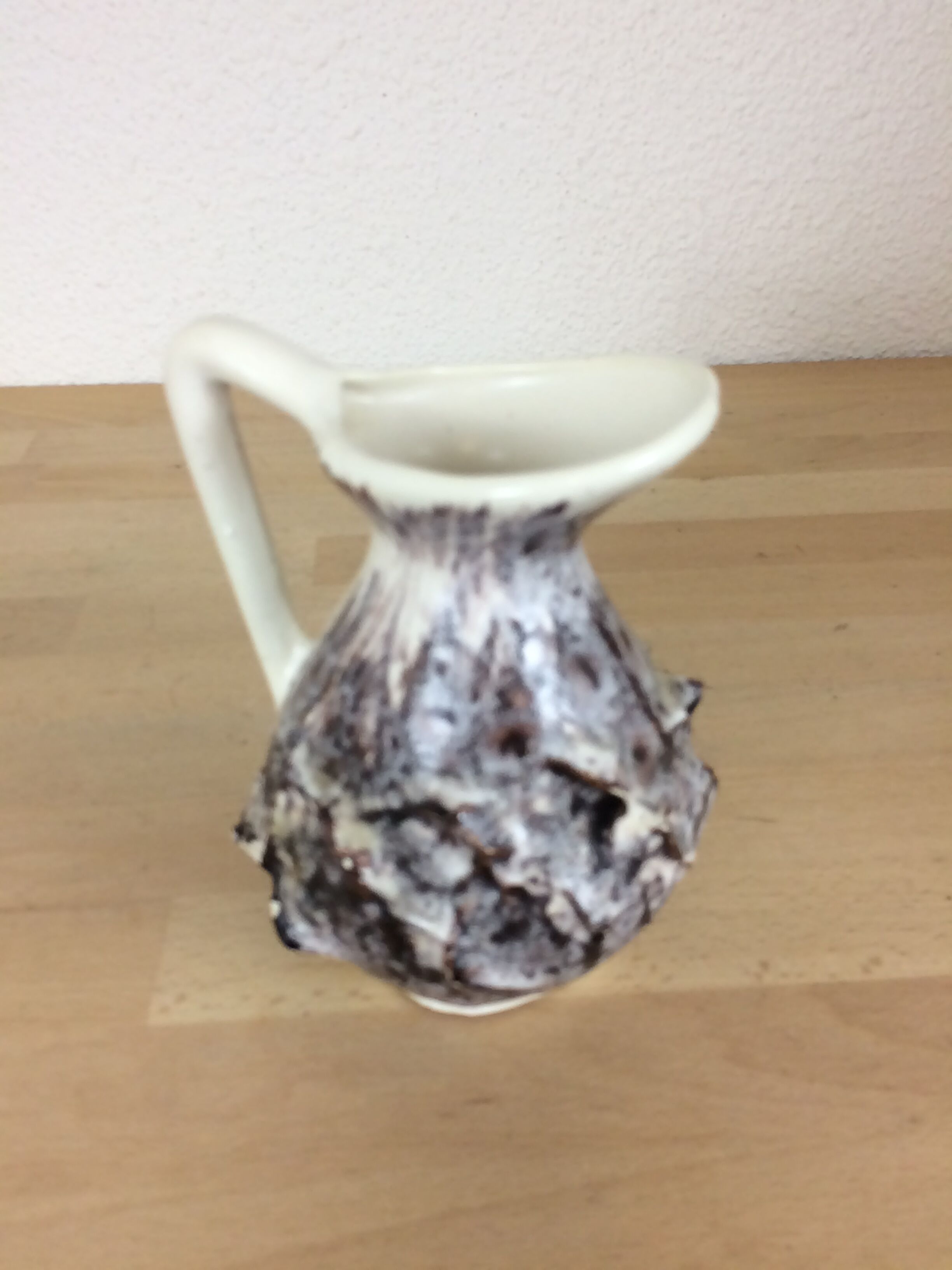 Vintage ceramic organic vase, signed