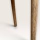 Tripod half-moon stool in solid oak, 1950