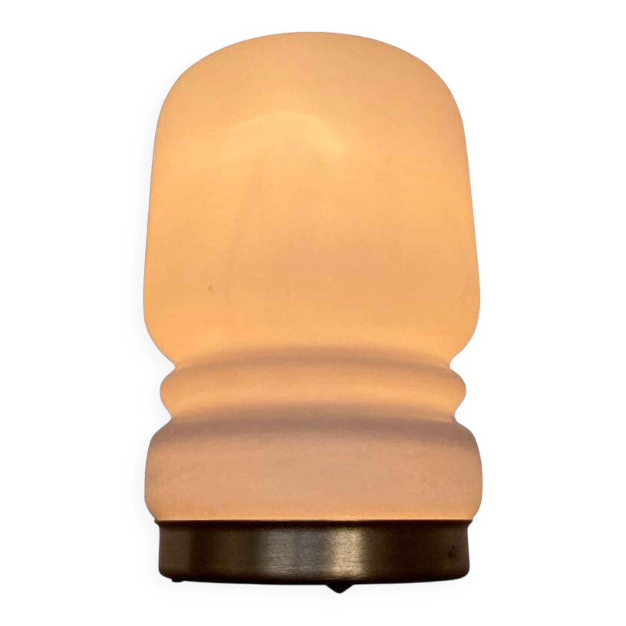 Mid-Century Glass Table Lamp for Valasske Mezirici, Czechoslovakia, 1970s