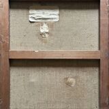 HST painting Madonna Holy Virgin late 19th century signed Chiery for restoration