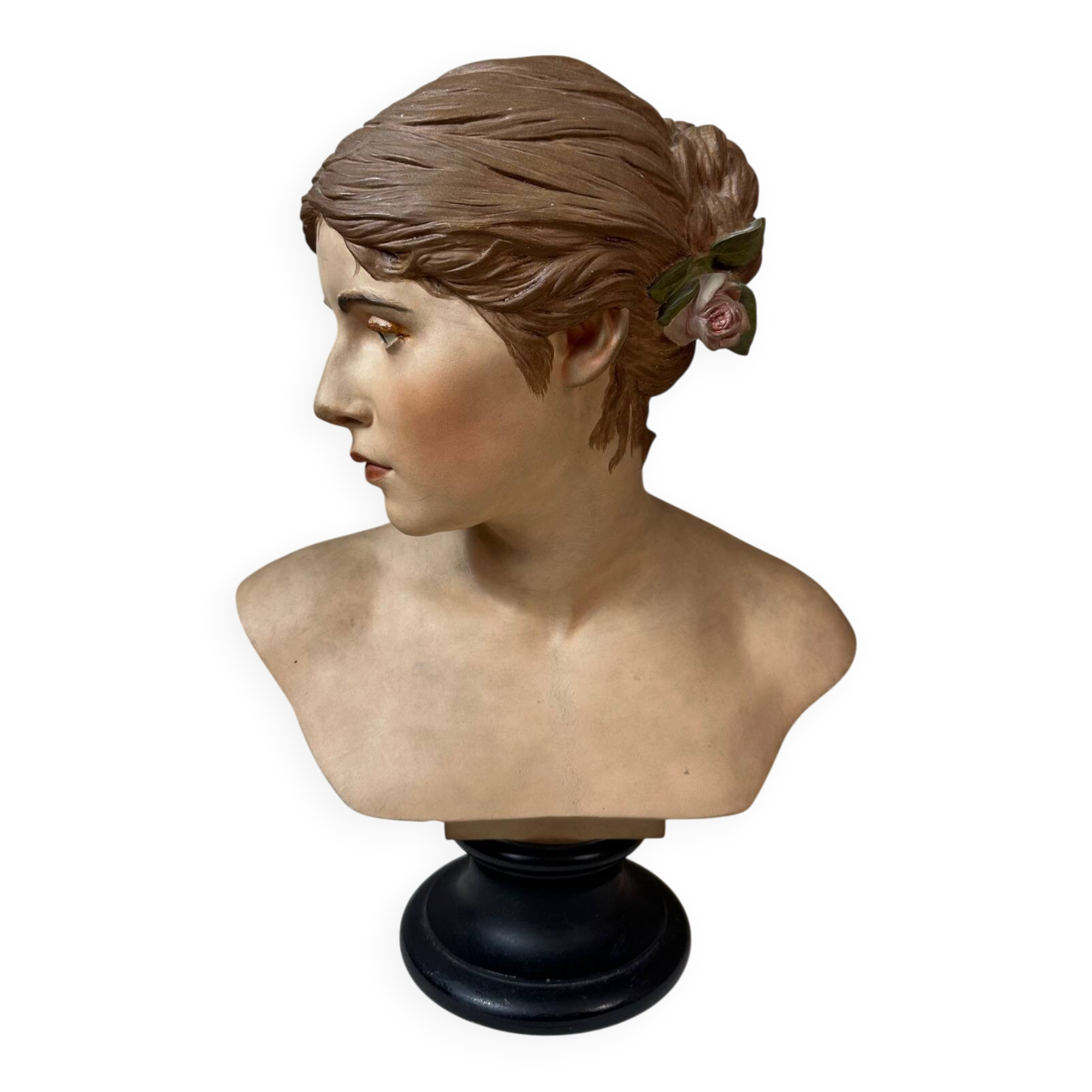 Buste de femme en platre