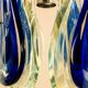 Blue Murano glass suspension light, Italy, 1970s