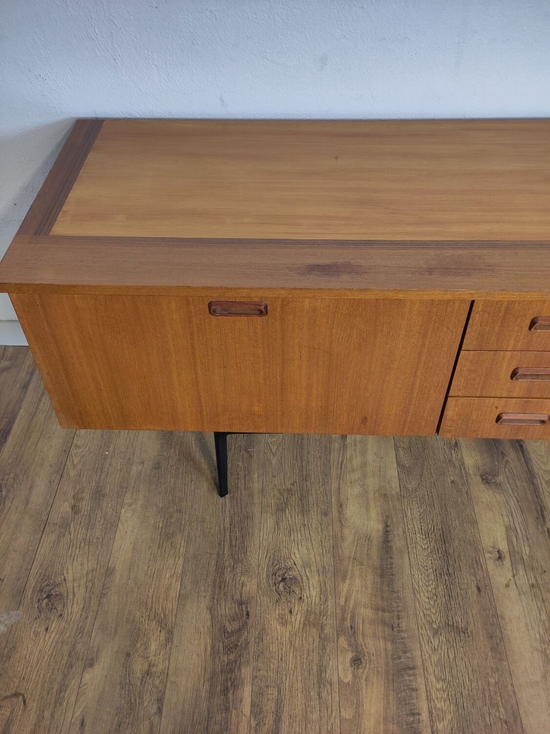 Scandinavian teak and metal sideboard