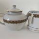 Art Deco filter coffee maker in Limoges porcelain by Balleroy Frères