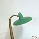 Mid-cenrury Italian Modern brass and green lacquer table lamp from 50s