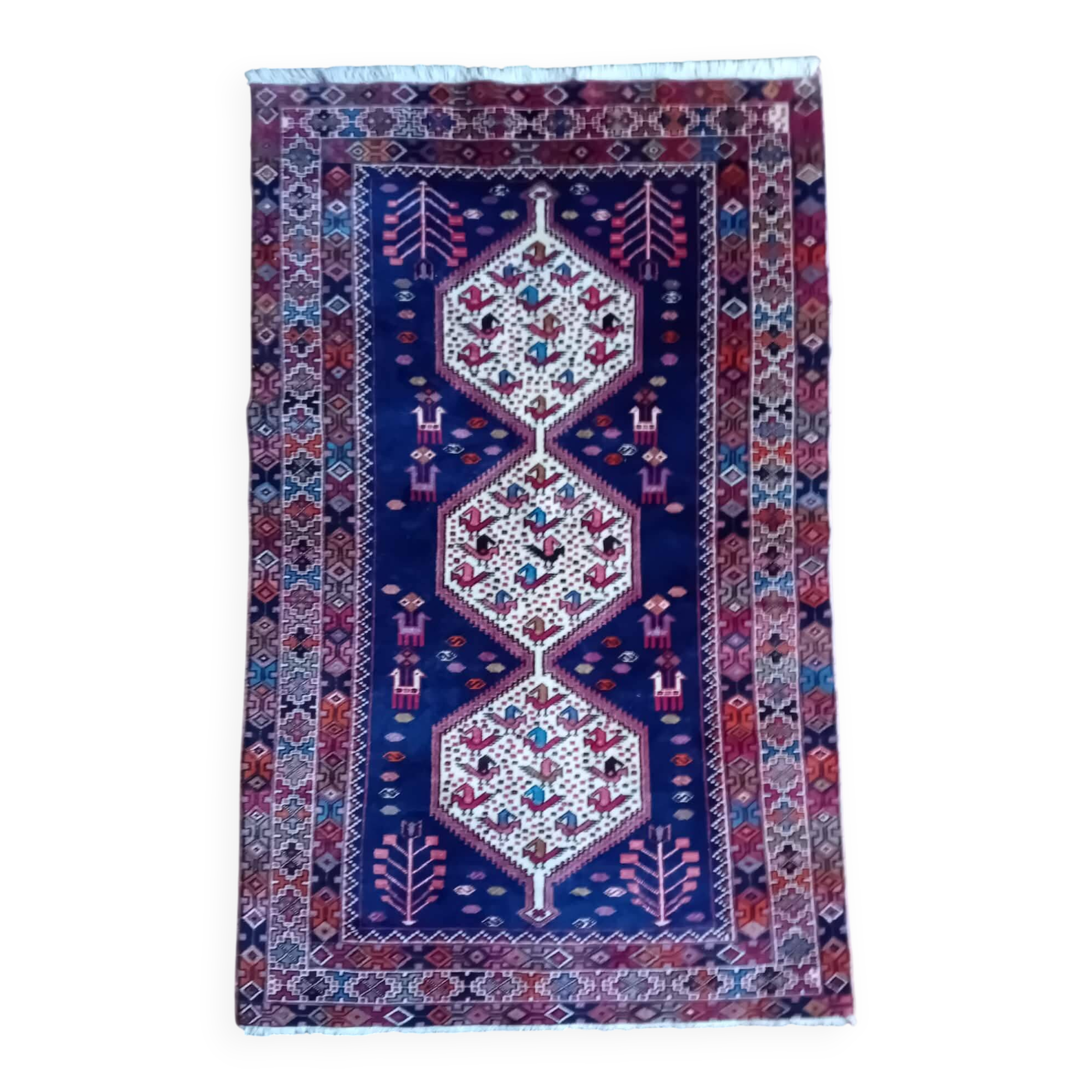 Handmade Persian Abadeh rug 203x125cm