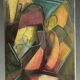 Foltyn frantisek. (1891-1976). abstract composition. modern gouache