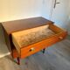 Commode vintage bois pieds compas