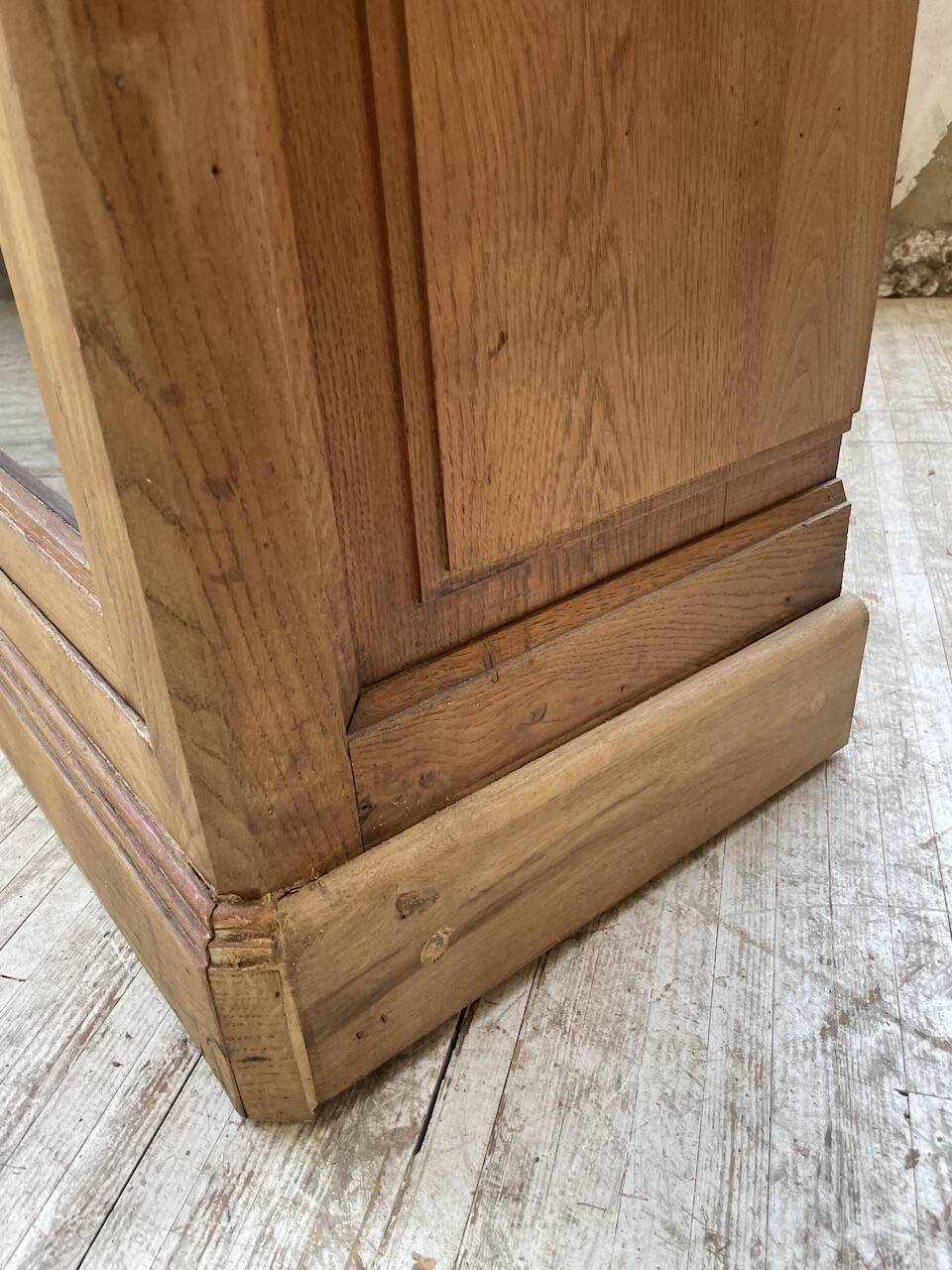 Oak sideboard with glass doors