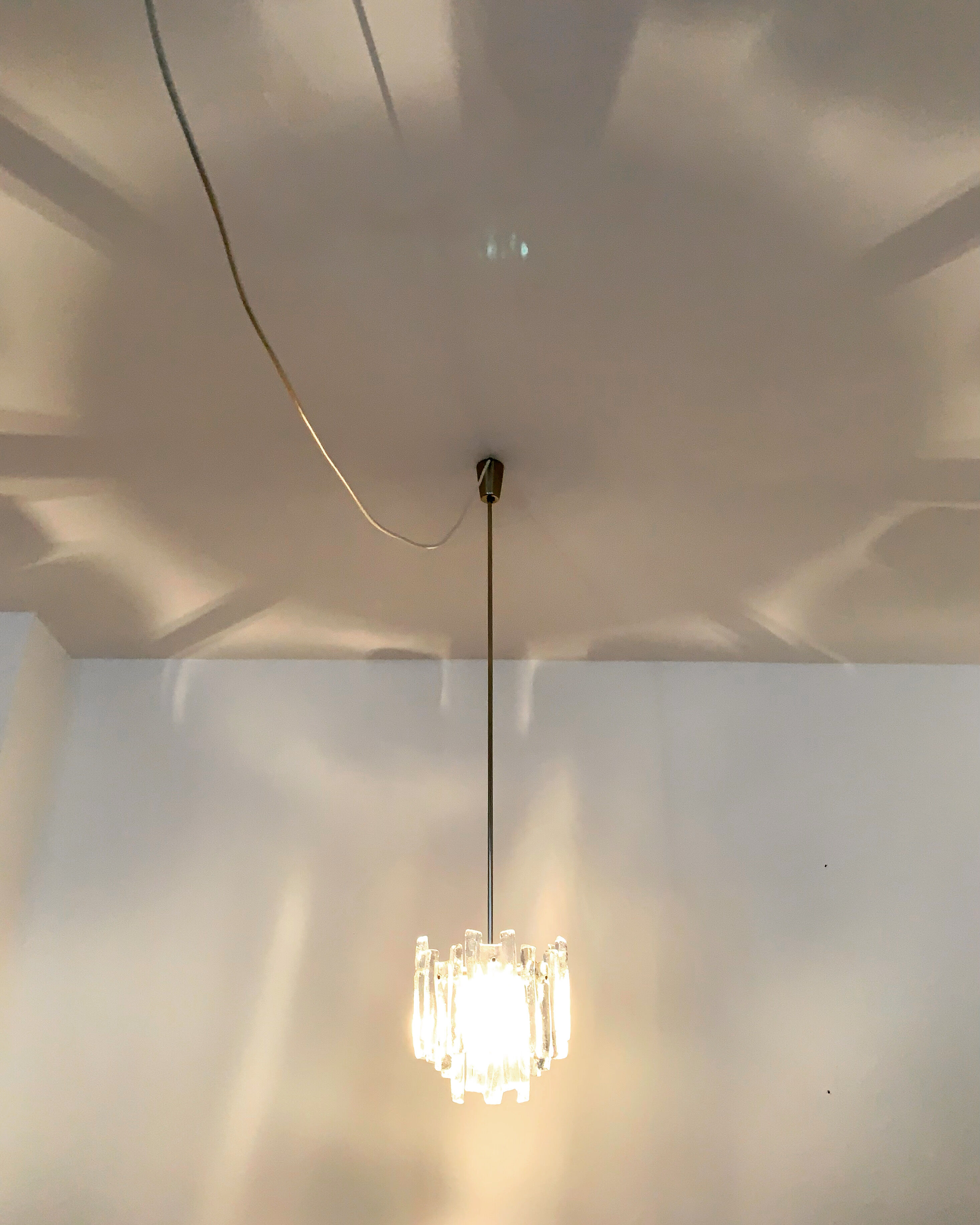 Ice glass chandelier by J.T. Kalmar