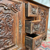 Provencal Buffet In Molded Oak Period Louis XV XVIII Eme Century